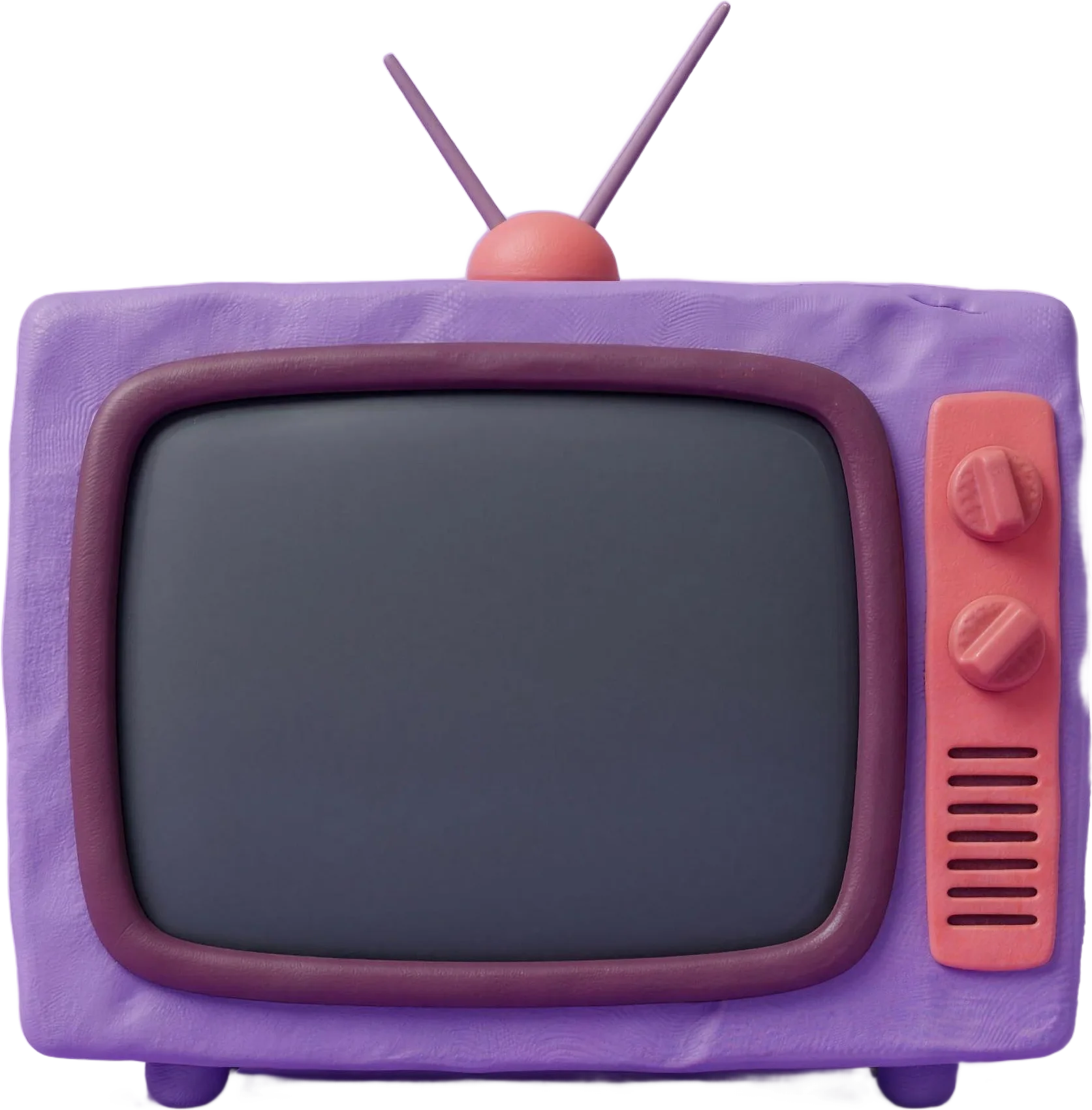 Televisión de arcilla transmitiendo los testimonios de Canal Roca